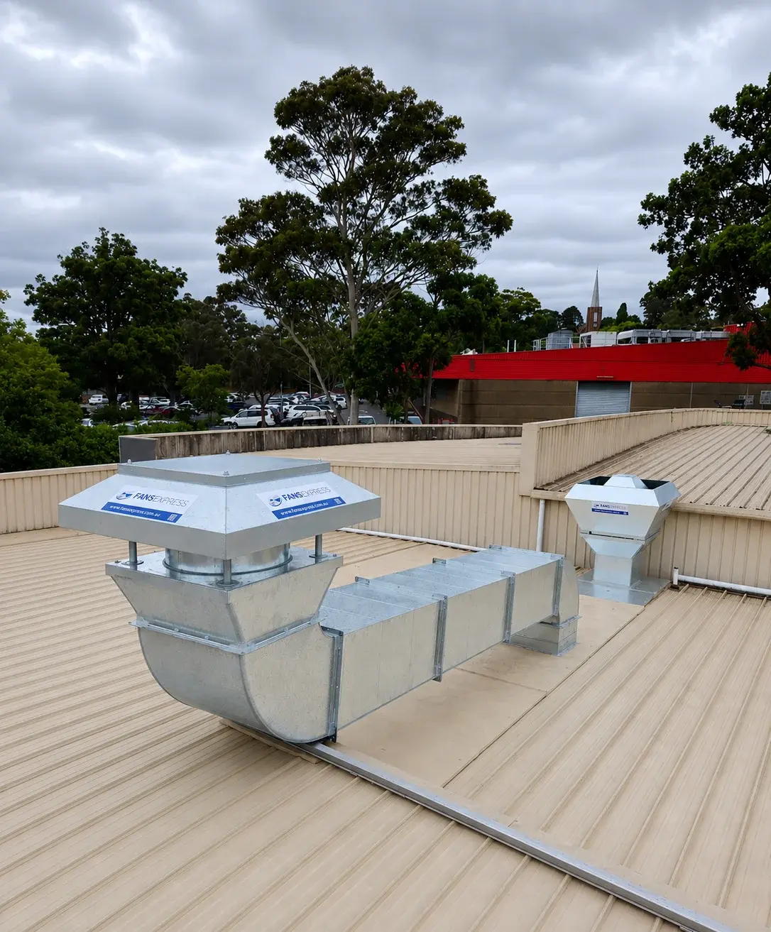 Rooftop exhaust and supply air units